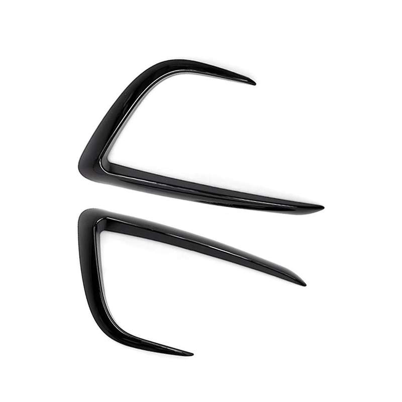 for Model Y Front Fog Light Cover Spoiler Wind Knife Surround Deflector Accessories Piano Black
