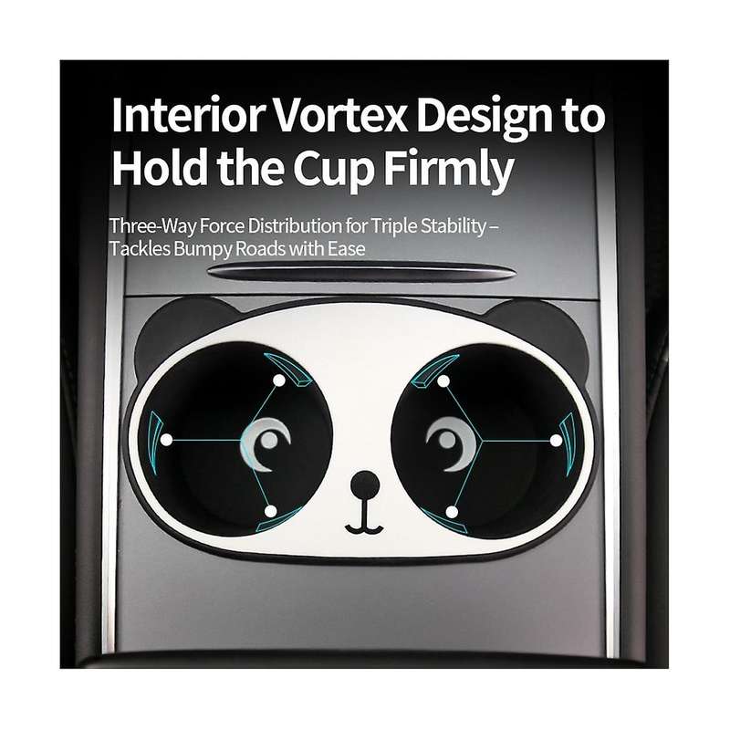 for Model Y Model 3 2017-2023 Center Console Cup Holder Insert, Slot Limiter Stabilizer Water Cup Cl