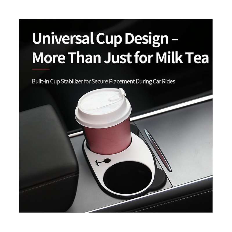 for Model Y Model 3 2017-2023 Center Console Cup Holder Insert, Slot Limiter Stabilizer Water Cup Cl