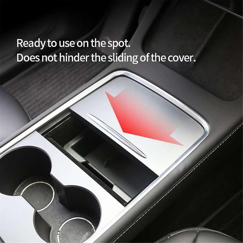 for Model Y Model 3 2021-2023 Car Center Console Armrest Storage Box Organizer Transparent Interior