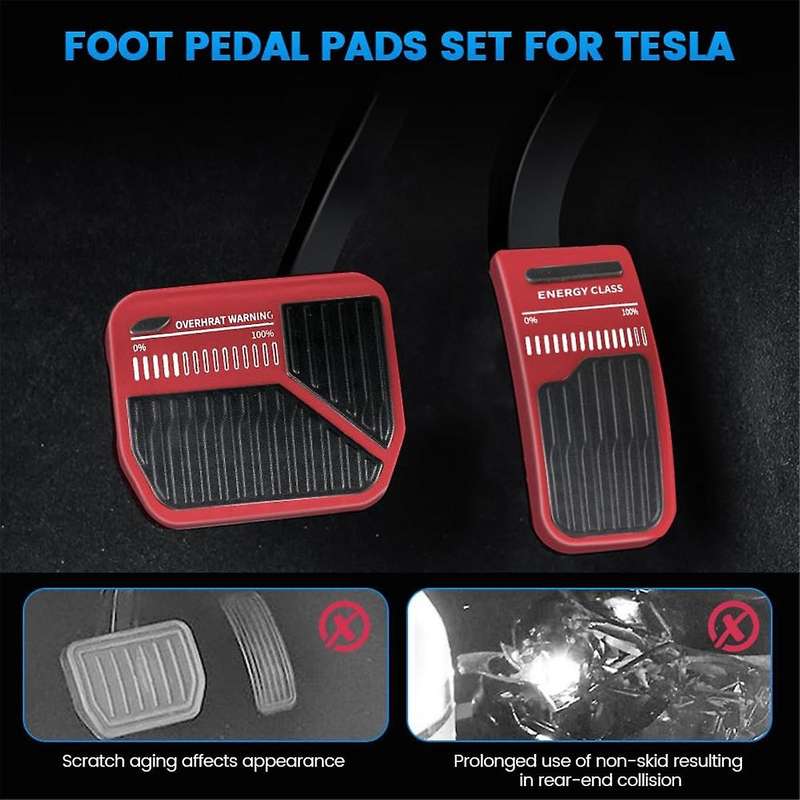 for Model Y Model 3 2023 Pedal Covers, Gas Pedal Brake Pedal Accelerator Pedal Cover Accessories (r