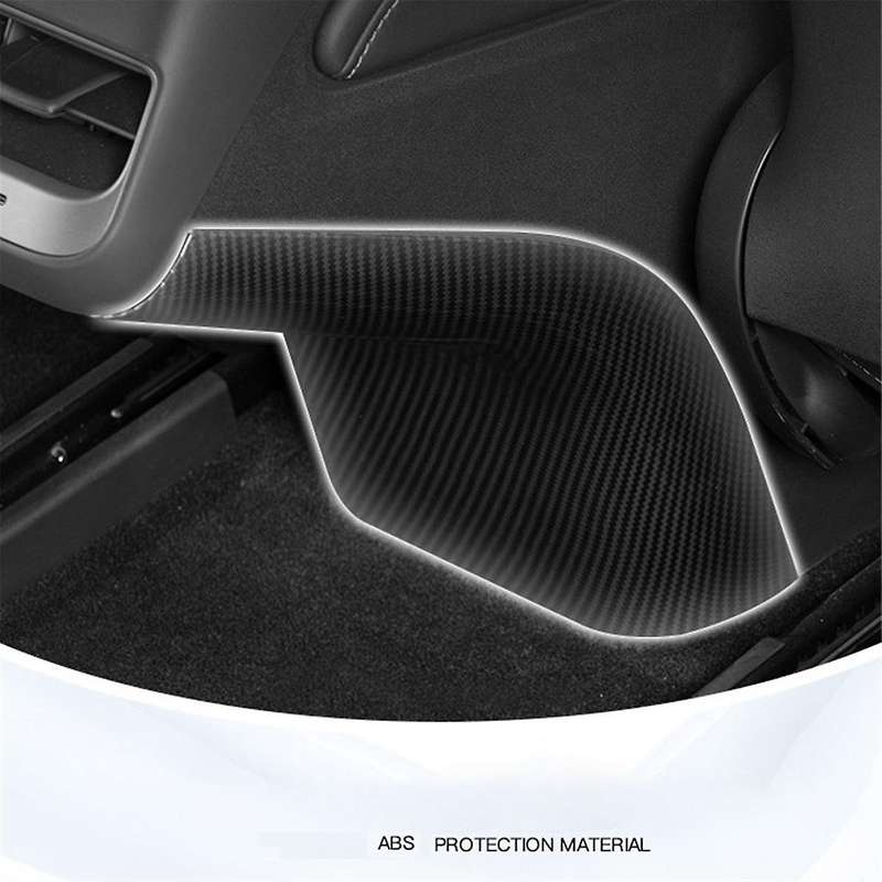 for Model3y Car Air Conditioner Vent Outlet Rear Anti Kick Board Decorative Sticker Trim Cover Inter