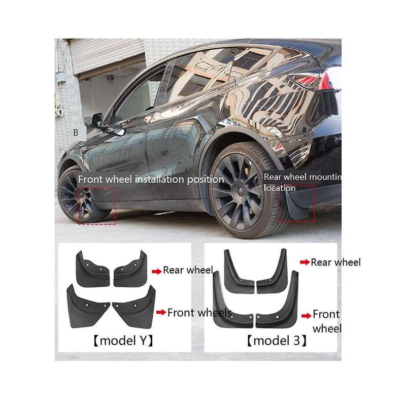 for Model Y/3 Front and Rear Wheel Tpe Guard without Drilling Accessories