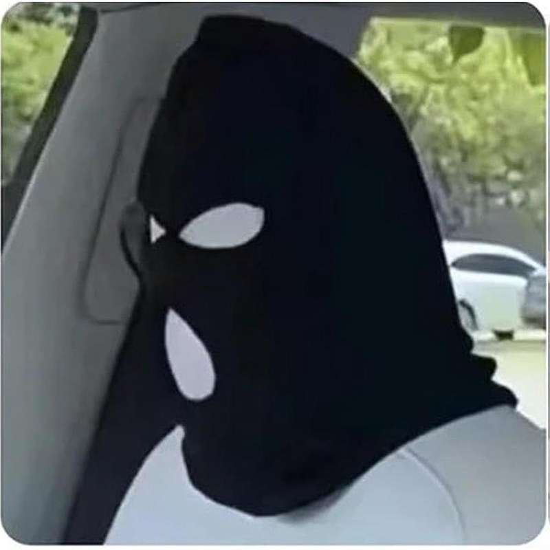 for Model3/Y/X/S Car Seat Bandit Personality Funny Hat Interior Decoration Accessories,Black