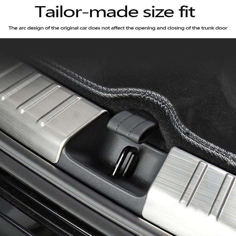 for Model Y Trunk Guard Prevent Plate Pedal Cover Trim Auto Anti-Scratch Protection Stainless Carbon