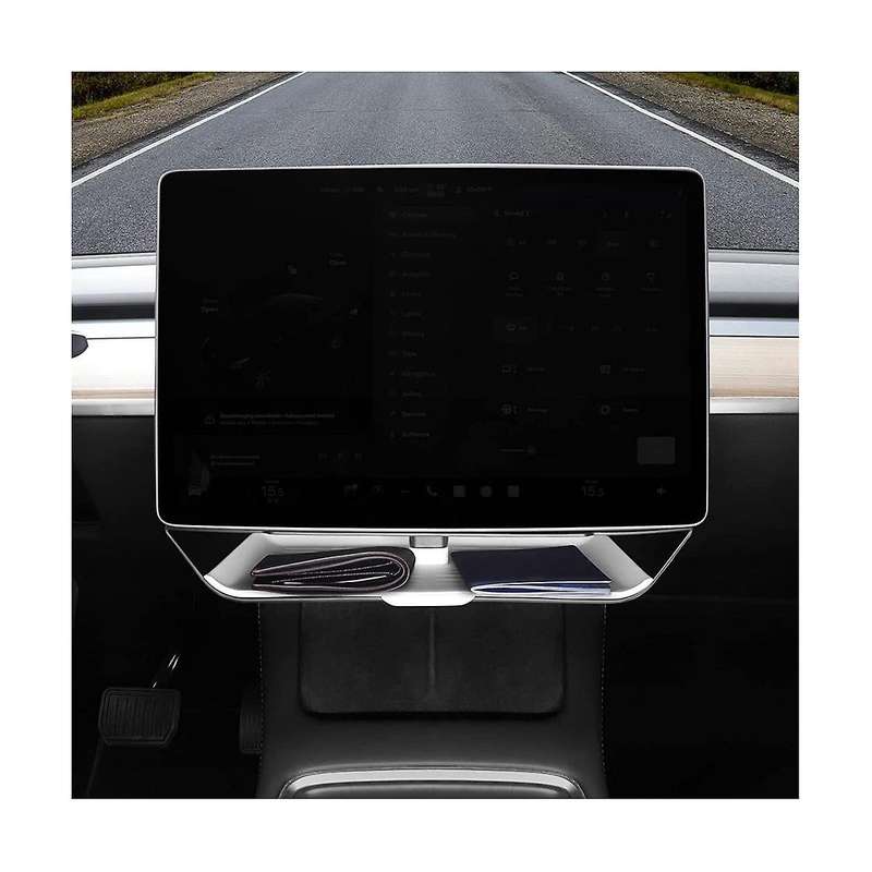 for Model Y/3 2020-2023 Accessories - Under Screen Storage Box Behind Screen Tray Center Console Or