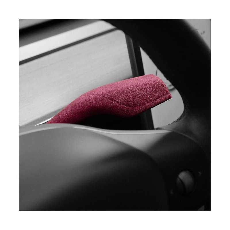 for Model-y Shift Paddle Protector Leather Fur Shifter Cover Shell Interior Modification Wine Red
