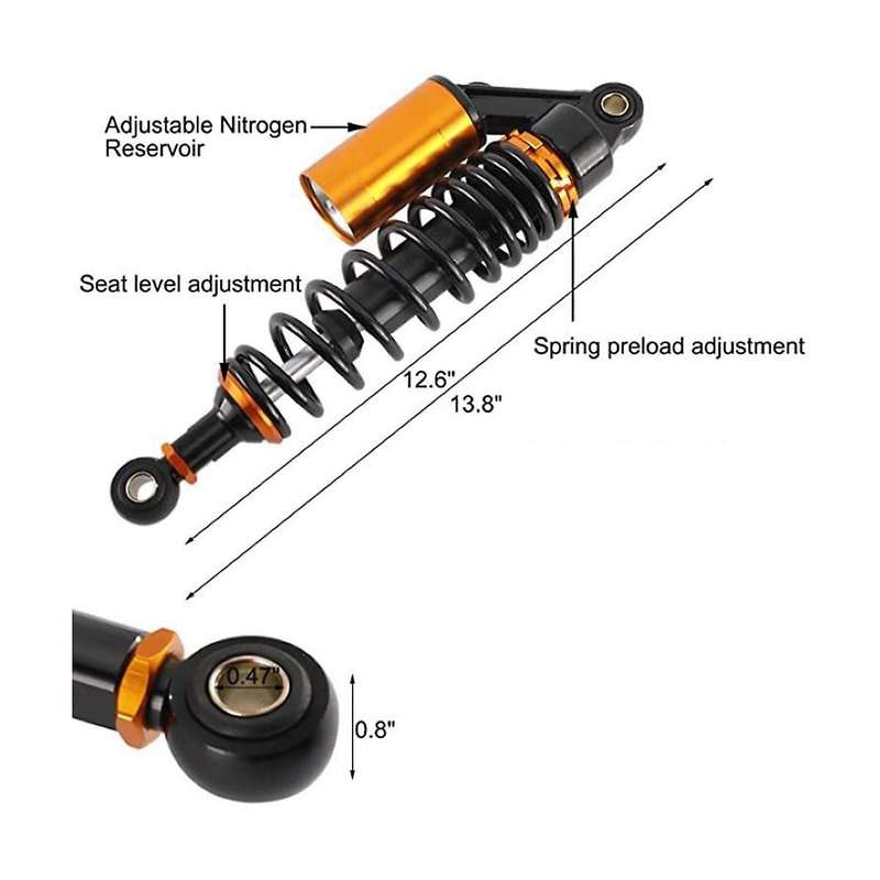for Modified Parts Motorcycle Universal 320mm 12.5In Rear Suspension Air C