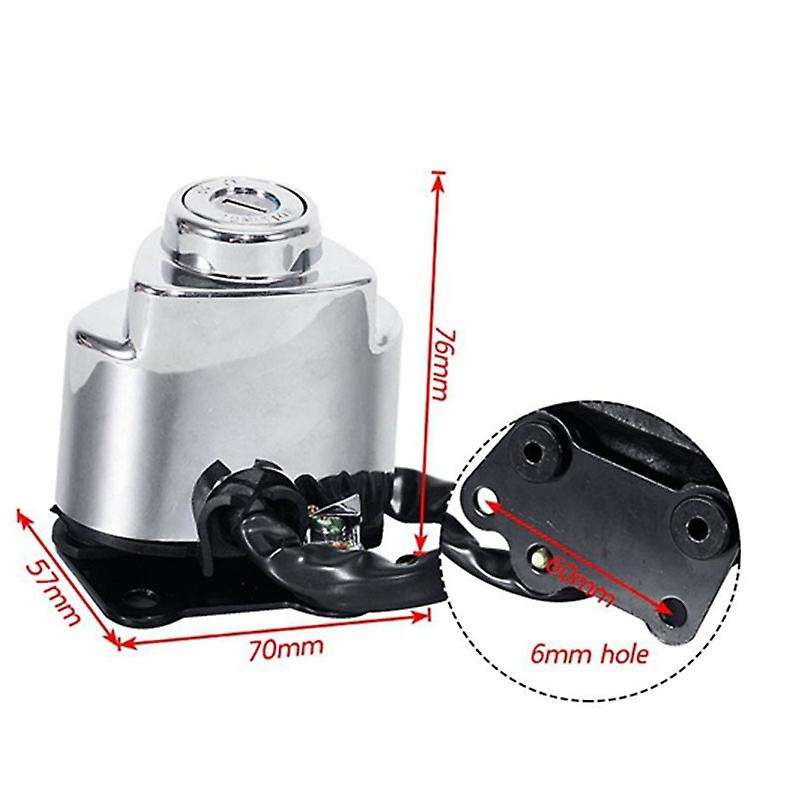 for MoFlyeer Motorcycle Ignition Switch Fuel Tank Cover Lock Gas Cap for VT250 VT600