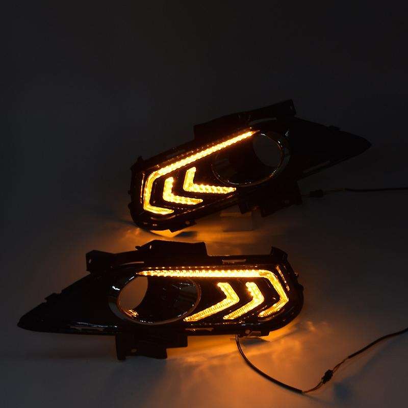 for Mondeo 2013 2014 2015 2016 Yellow Turning Signal Relay Waterproof Car Drl Lamp Led Daytime Runni