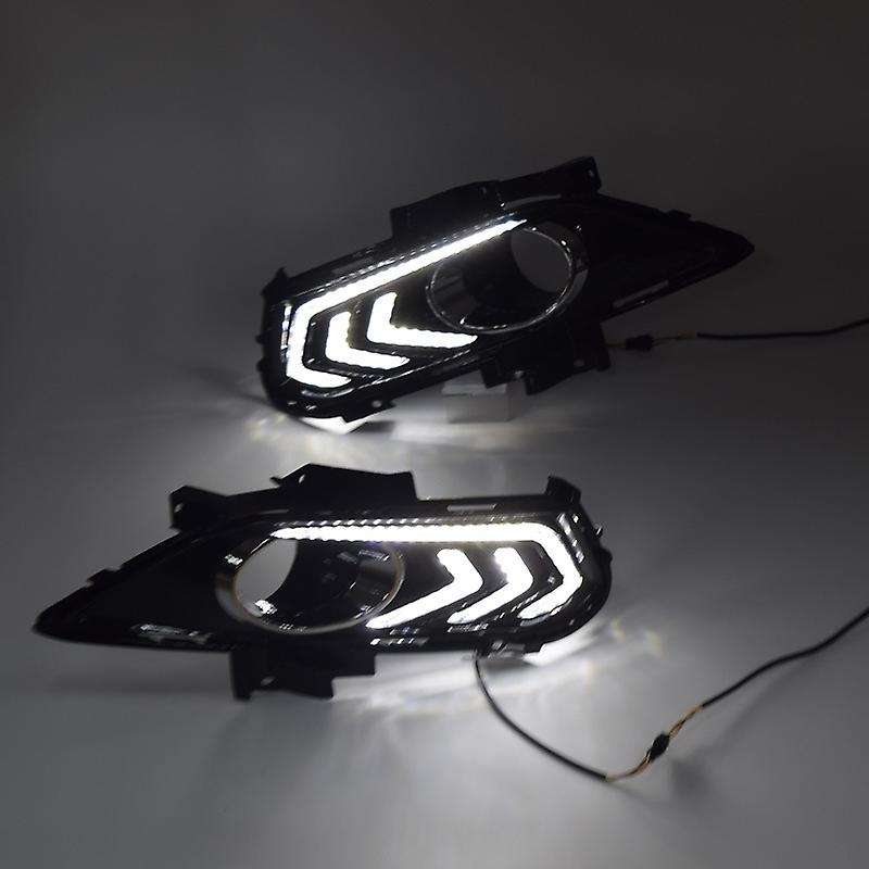 for Mondeo 2013 2014 2015 2016 Yellow Turning Signal Relay Waterproof Car Drl Lamp Led Daytime Runni