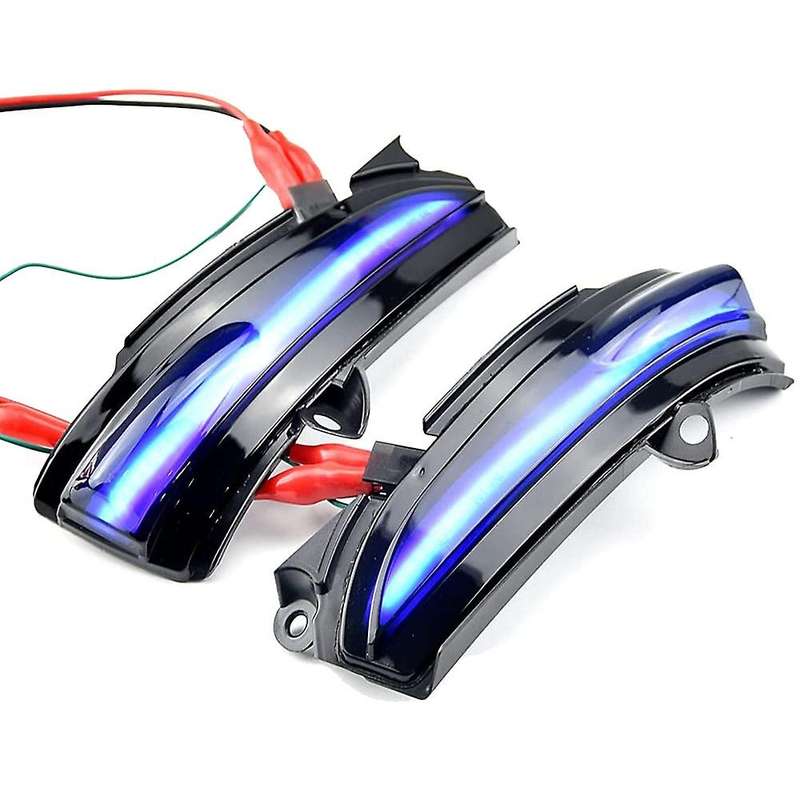 for Mondeo MK5 2014-2019 Car LED Dynamic Side Rearview Mirror Light Turn Signal Light Blue Blinker I