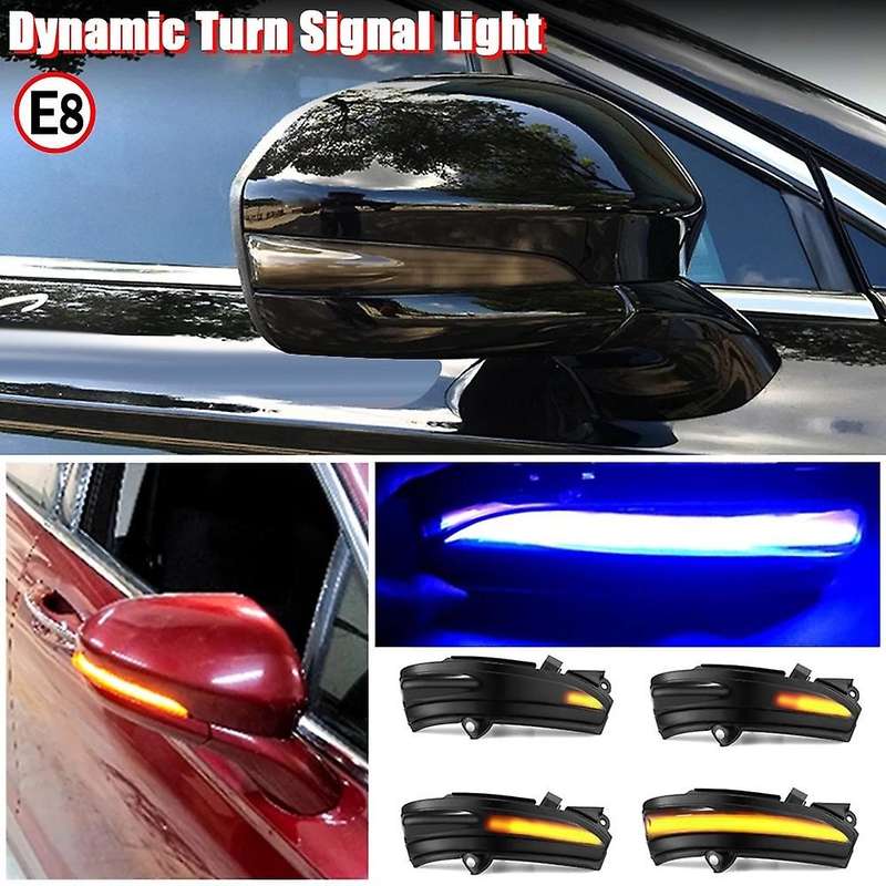 for Mondeo MK5 2014-2019 Car LED Dynamic Side Rearview Mirror Light Turn Signal Light Blue Blinker I