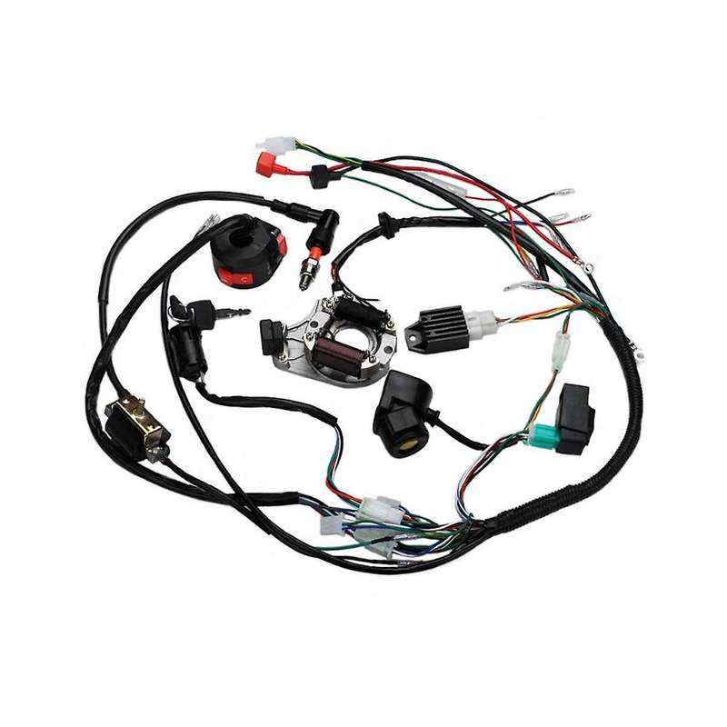 for Motorcycle Atv Pit Bike 50 70 90 110 125cc Wiring Harness Full Complete Electrics Wiring Harness
