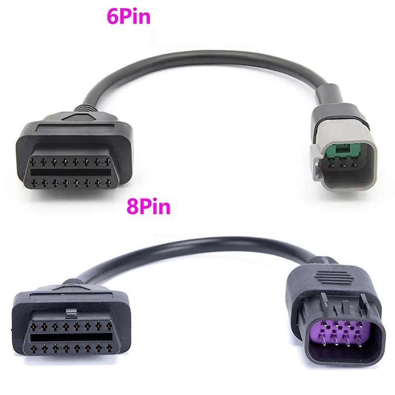 for MOTO UTV All-Terrain Vehicle 6pin Motorcycle Diagnostic Connector Cable Wire OBD2 Adapter