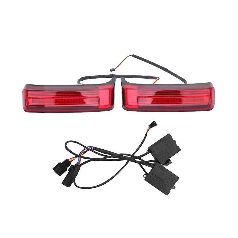 for Motorcycle Big Glide Conversion Side Box Tail Light Travel Box Side Light 97-22 Years