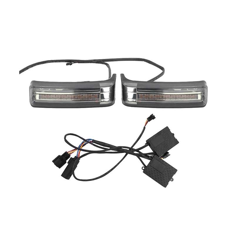 for Motorcycle Big Glide Conversion Side Box Tail Light Travel Box Side Light 97-22 Years Black