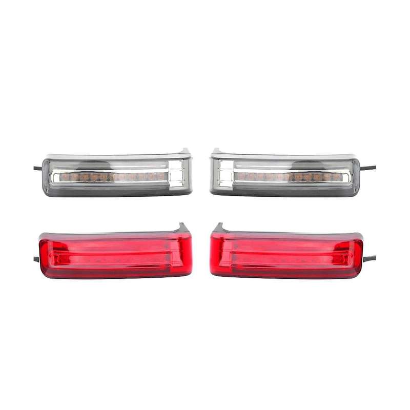 for Motorcycle Big Glide Conversion Side Box Tail Light Travel Box Side Light 97-22 Years Black