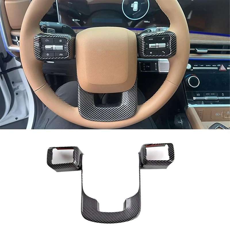 for MX5 2023 2024 Carbon Fiber Car Steering Wheel Panel Cover Trim Accessories
