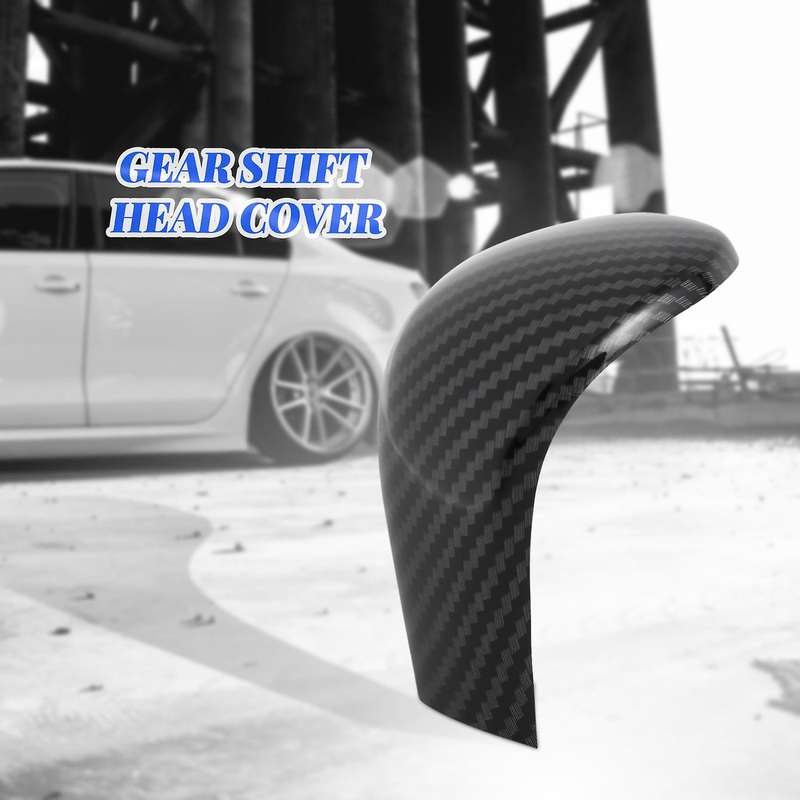 for Navara NP300 2016-2019 Car Carbon Fibre Shift Knob Head Cover Trim Decoration Sticker Accessorie