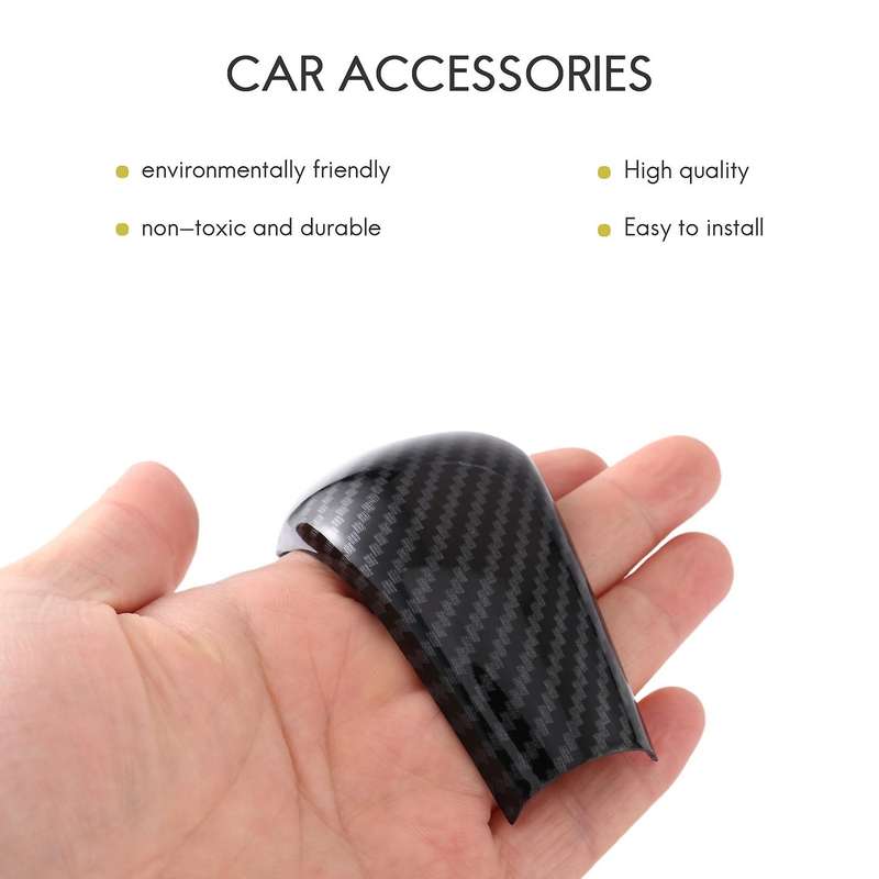 for Navara NP300 2016-2019 Car Carbon Fibre Shift Knob Head Cover Trim Decoration Sticker Accessorie