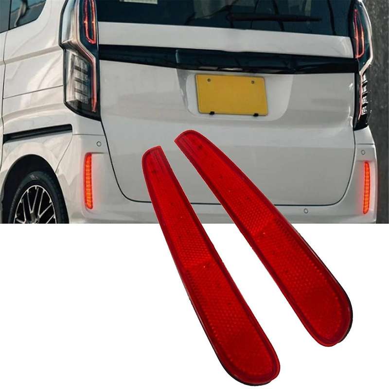for NBOX 2023-2024 Car LED Rear Bumper Light Rear Fog Lamp Parking Warning Light Reflector Taillight
