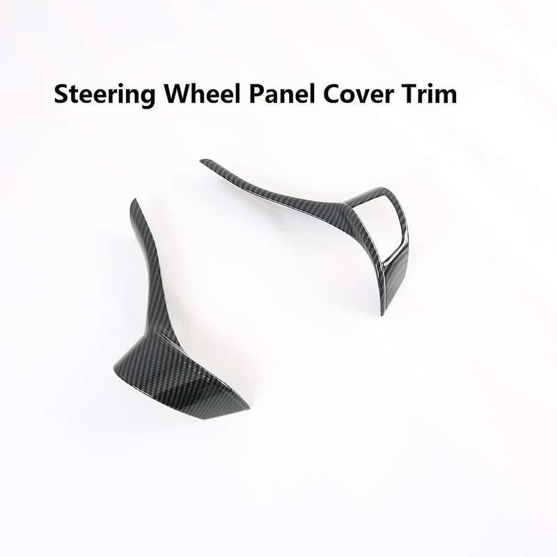 for Navara NP300 2016-2021 Carbon Fibre Car Steering Wheel Panel Button Cover Trim Decorative Sticke