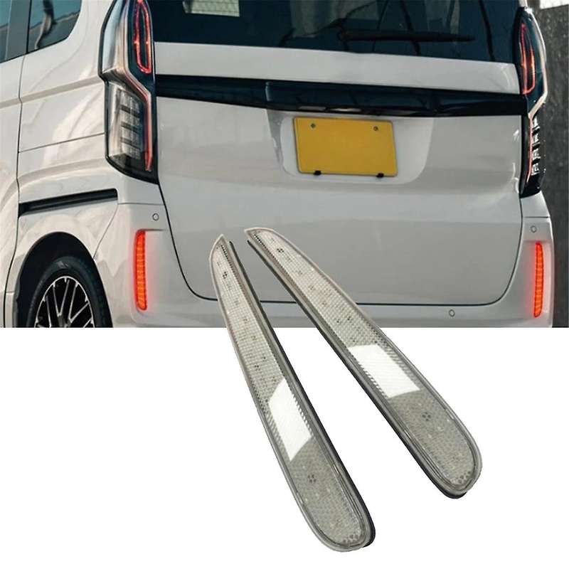 for NBOX 2023-2024 Car LED Rear Bumper Light Rear Fog Lamp Parking Warning Light Reflector Taillight