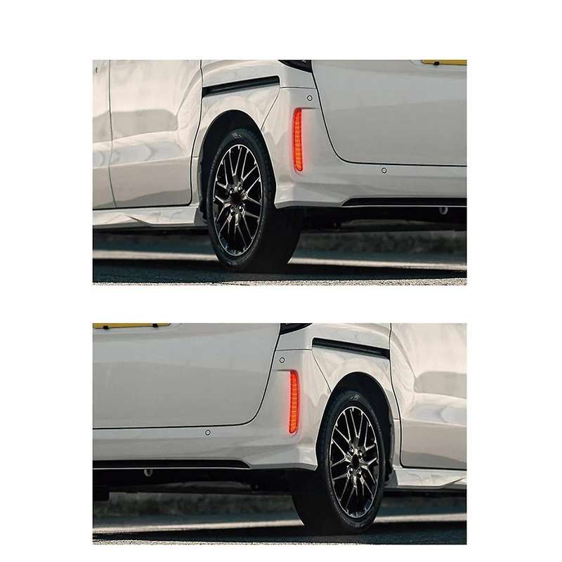 for NBOX 2023-2024 Car LED Rear Bumper Light Rear Fog Lamp Parking Warning Light Reflector Taillight