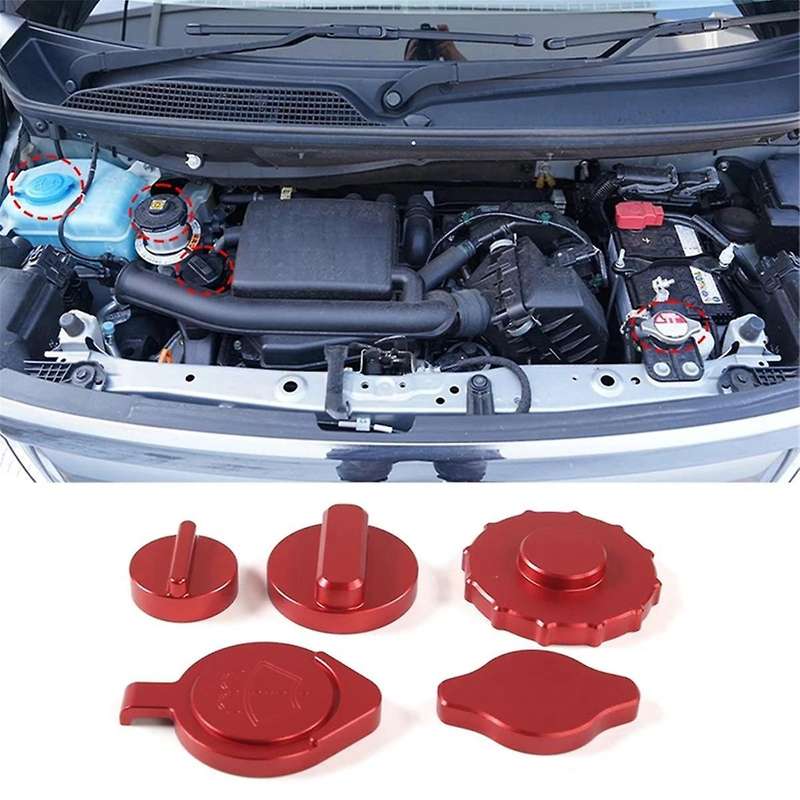 for N-box Jf3 Jf4 2017-2021 K-car Fuel Cap Engine Oil Cap Radiator Cap Brake Fluid Cap Cover Trim,r