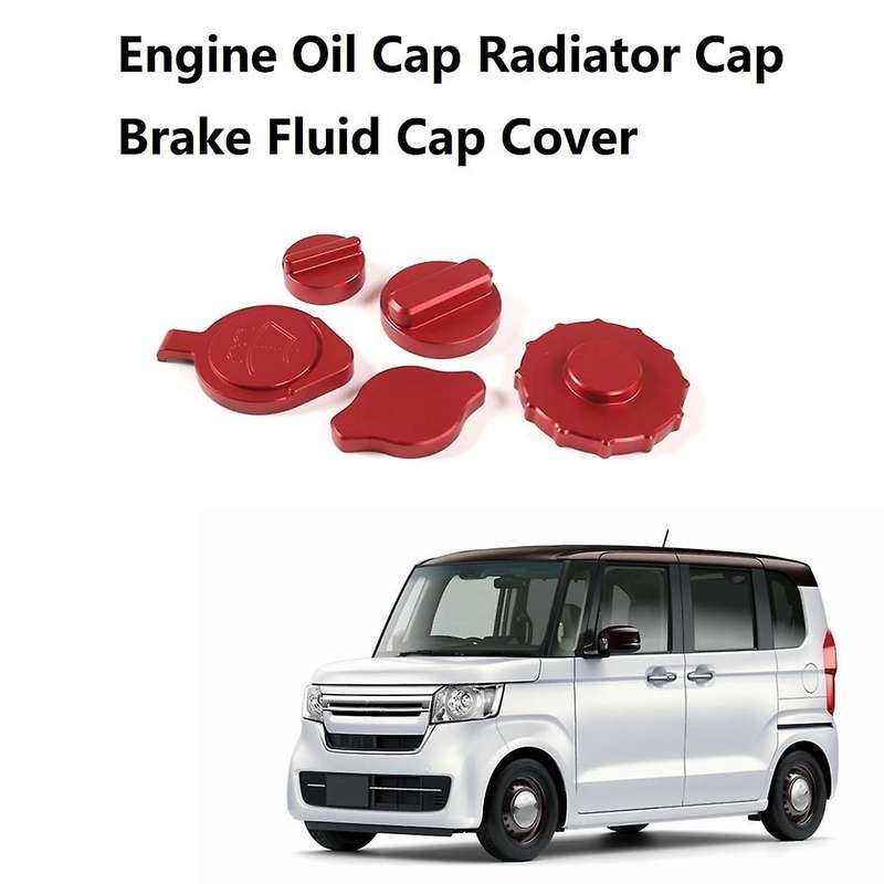 for N-box Jf3 Jf4 2017-2021 K-car Fuel Cap Engine Oil Cap Radiator Cap Brake Fluid Cap Cover Trim,r