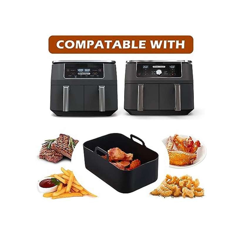 for Ninja DZ201 Foodi 8 Quart Air Fryer Silicone Pot Holder with Heat Resistant Gloves Air Fryer Ac