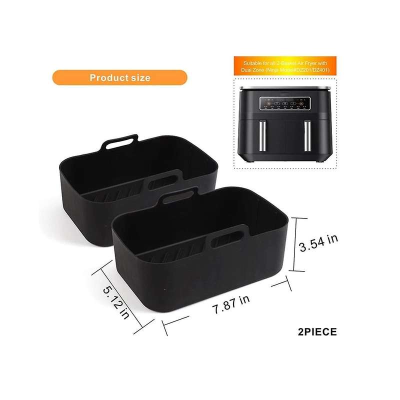 for Ninja DZ201 Foodi 8 Quart Air Fryer Silicone Pot Holder with Heat Resistant Gloves Air Fryer Ac
