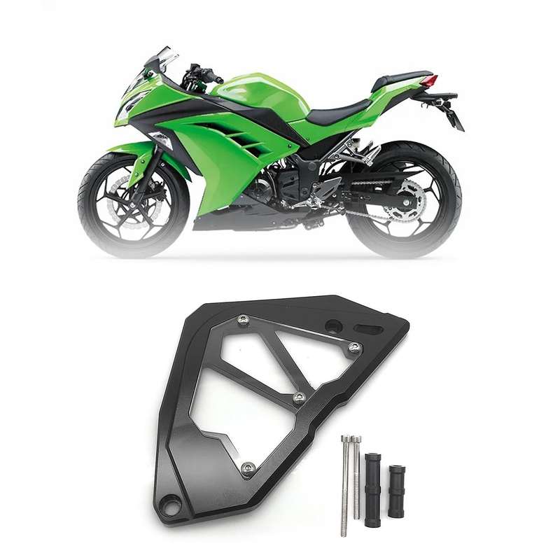 for Ninja250 Ninja300 Z250 Z300 2013-2017 Front Sprocket Chain Guard Cover Left Side Engine Cover Bl