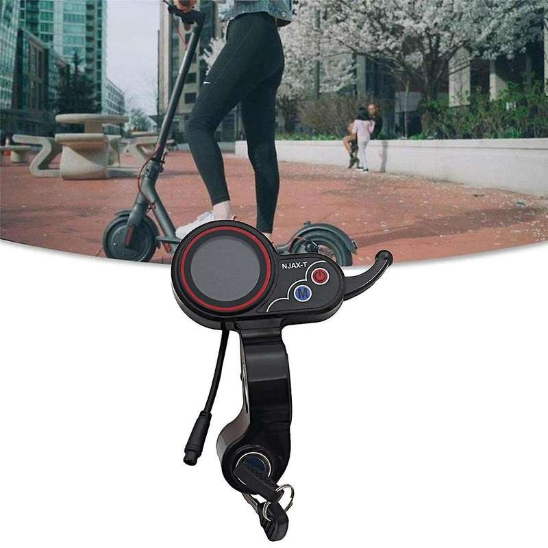 for Njax- Throttle Lcd Display Meter with Key Switch Lock Speed Adjustable Accelerator 6 Pin Electr