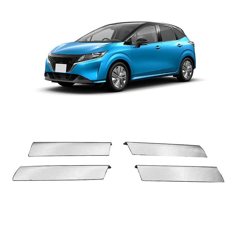 for Note E13 2020 2021 Chrome Front Bumper Center Lower Grille Grill Moulding Strips Cover Trim