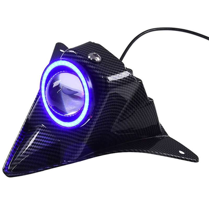 for NVX155 AEROX155 AEROX-155 Headlight LED Spotlight Blue Angeleyes Lamp with Carbon Fiber Lamp Cov