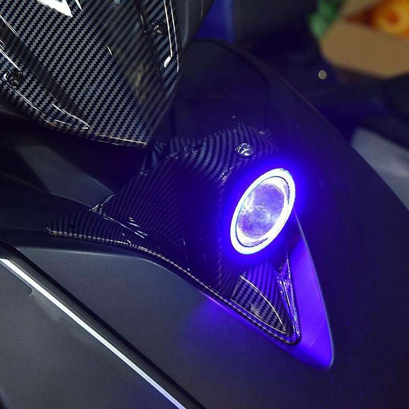 for NVX155 AEROX155 AEROX-155 Headlight LED Spotlight Blue Angeleyes Lamp with Carbon Fiber Lamp Cov
