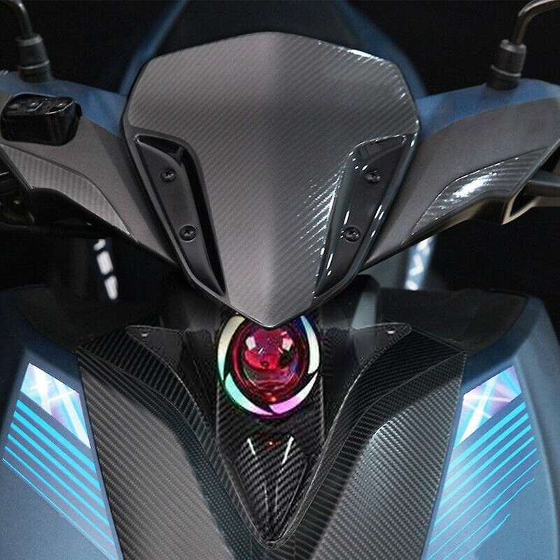 for NVX155 AEROX155 AEROX-155 Headlight LED Spotlight Blue Angeleyes Lamp with Carbon Fiber Lamp Cov