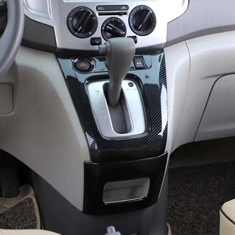 for NV200 Evalia Carbon Fiber ABS Interior Gear Shift Box Panel Overlay Cover Trim Interior Dashboar