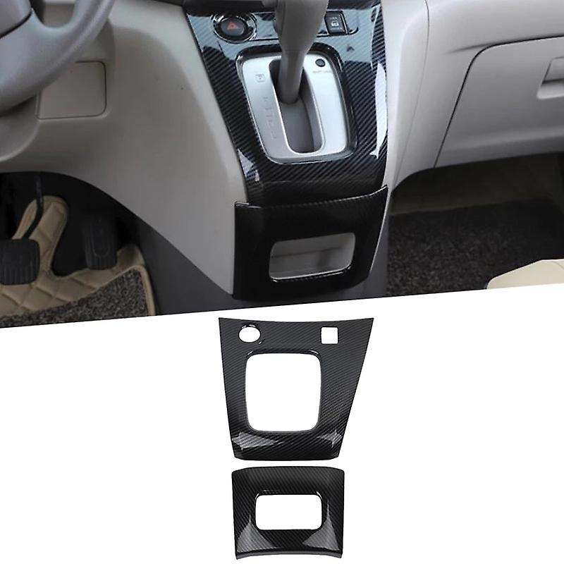 for NV200 Evalia Carbon Fiber ABS Interior Gear Shift Box Panel Overlay Cover Trim Interior Dashboar
