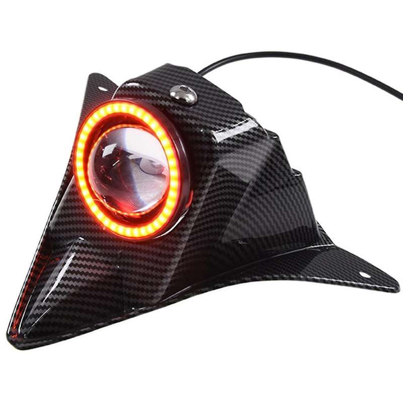 for NVX155 AEROX155 AEROX-155 Headlight LED Spotlight Red Angeleyes Lamp with Carbon Fiber Lamp Cove