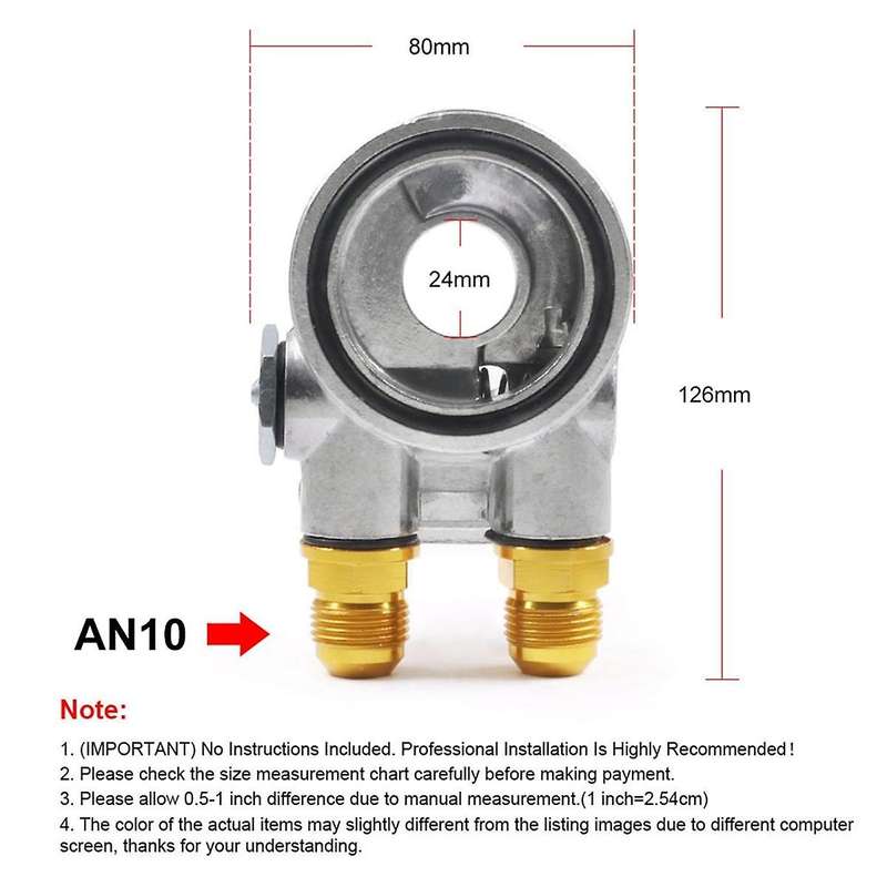 for Oil Filter Cooler Sandwich Threaded Plate Adapter Oil Adapter with Connector M20x1.5 and 3/4