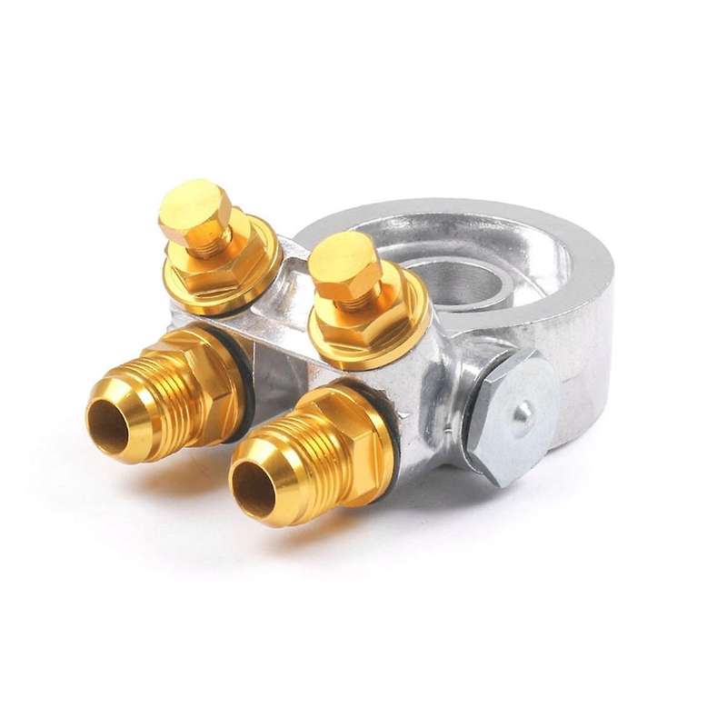 for Oil Filter Cooler Sandwich Threaded Plate Adapter Oil Adapter with Connector M20x1.5 and 3/4