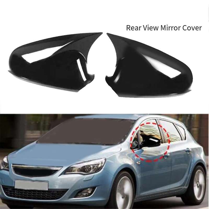 for Opel -2016 Gloss Black Wing Mirror Cap Covers Set 13265451 13265452 1428463 1428464