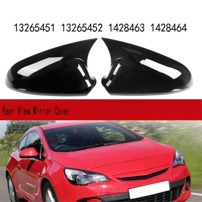for Opel -2016 Gloss Black Wing Mirror Cap Covers Set 13265451 13265452 1428463 1428464