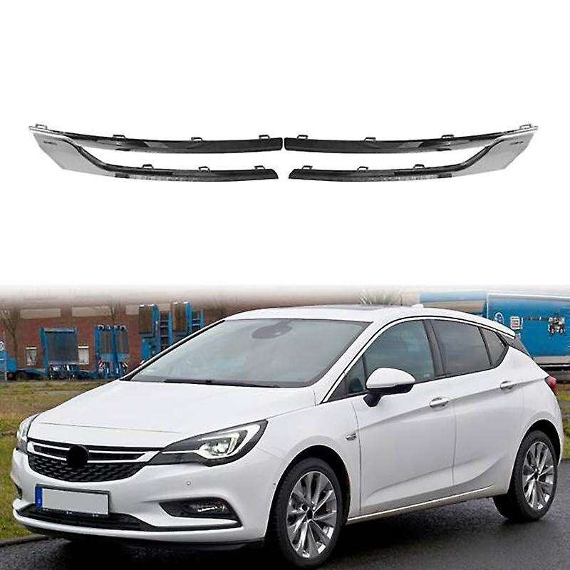 for Opel 2015-2020 Chrome Upper Front Center Grille Grill Moulding Strips Cover Trim Replacement Rig