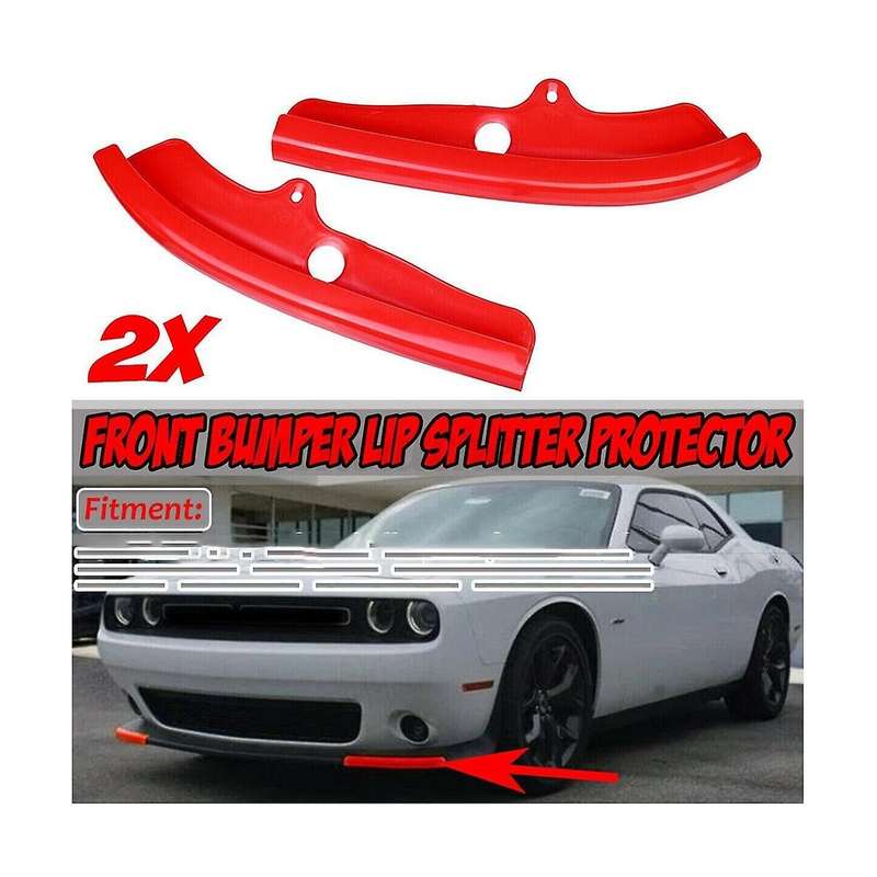 for Pack 68327082aa 68327083aa Front Bumper Lip Splitter Spoiler Trim Cover Red