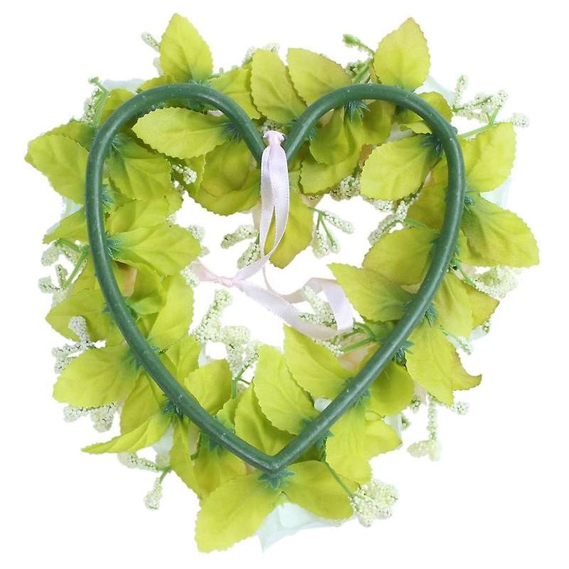 Heart Shaped Artificial Flower Wreath White22x21x3.5cm