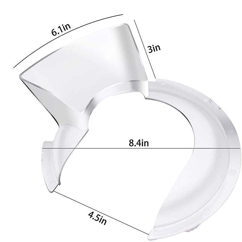 Kn1ps Pouring Shield W10616906 for Kitchen Mixer Aid Polished